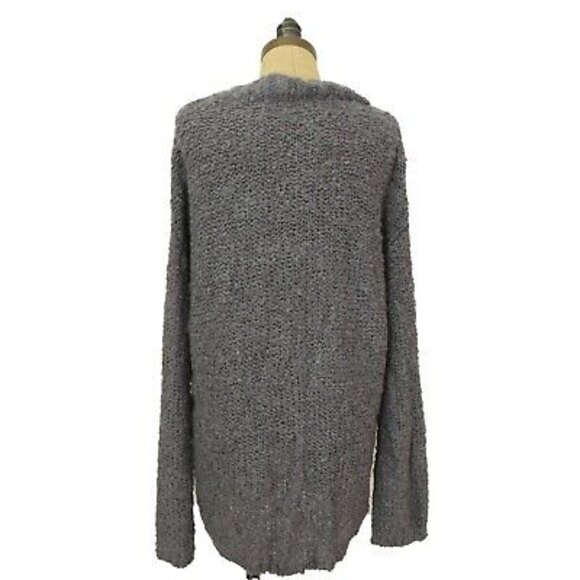 Susina Boucle Pullover Sweater Top Size M Gray Excalibur Fluffy NWT B25 - Picture 5 of 6